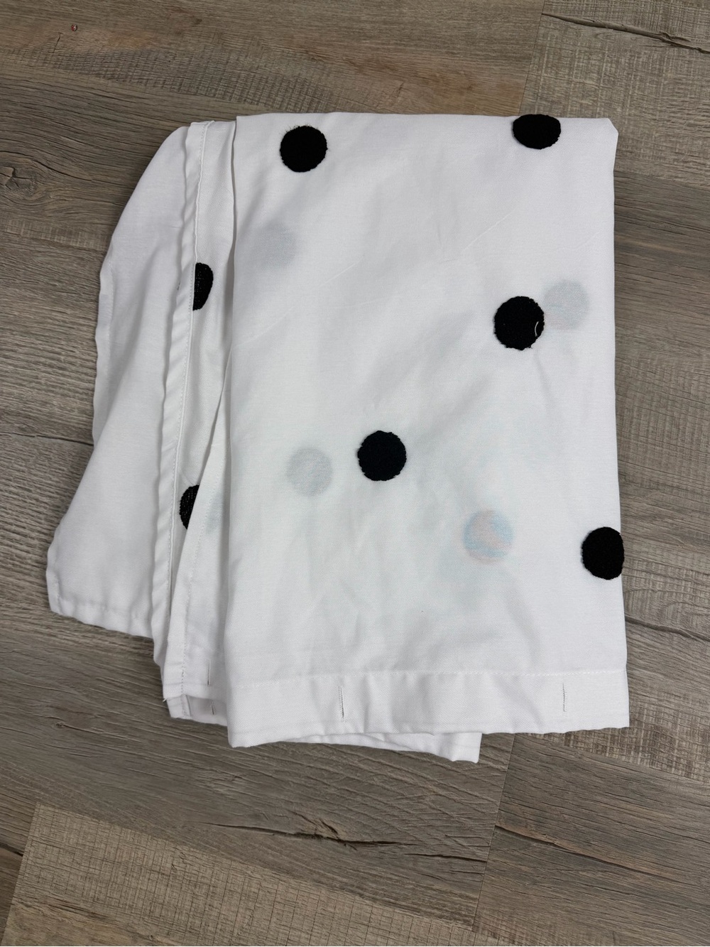 Pillowfort White Shower Curtain with Black Polka Dots
